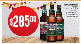 Makro Cerveza patagonia oferta