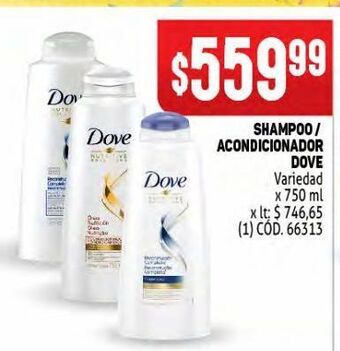 Makro Shampoo/ acondicionador dove oferta