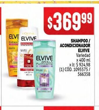 Makro Shampoo acondicionador elvive oferta