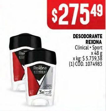 Makro Desodorante rexona oferta