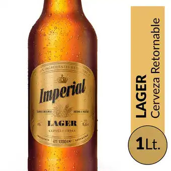Cerveza Lager Imperial Retornable 1 Lt