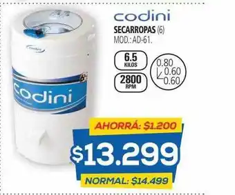 Casa del Audio Codini Secarropas oferta