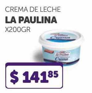La Gallega Supermercados Crema De Leche La Paulina oferta
