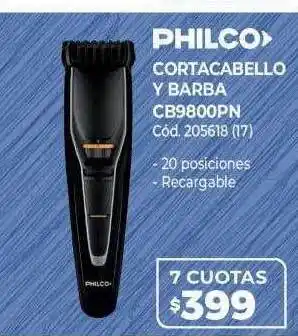 Naldo Lombardi Philco Cortacabello Y Barba Cb98000pn oferta