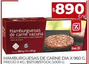 Supermercados DIA Hamburguesas De Carne Dia oferta