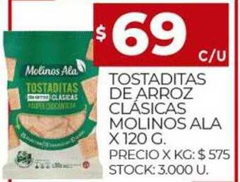Supermercados DIA Tostaditas De Arroz Clásicas Molinos Ala oferta