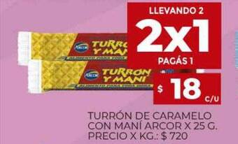 Supermercados DIA Turrón De Caramelo Con Maní Arcor oferta