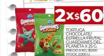 Supermercados DIA Tortuga Chocolate Estrella Frutal Guardianes Del Planeta oferta