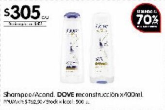 Disco Shampoo/ acondicionador dove 400ml oferta