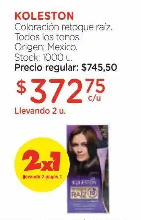 Farmacity Koleston coloración retoque raíz. todos los tonos. oferta