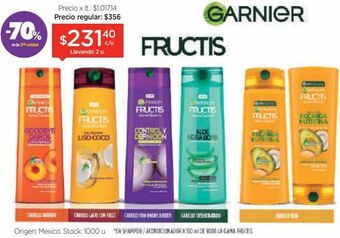 Farmacity Fructis shampoo y acondicionador x 350 ml. oferta