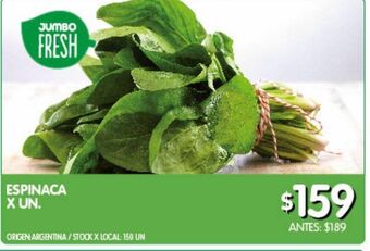 Jumbo Espinaca x un oferta