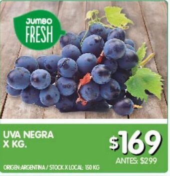 Jumbo Uva negra kg oferta