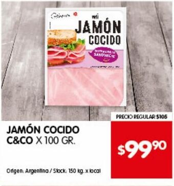 Disco Jamón cocido c&co 100g oferta