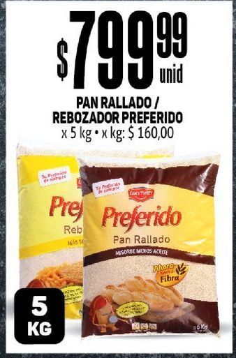 Makro Pan rallado / rebozador preferido 5kg oferta