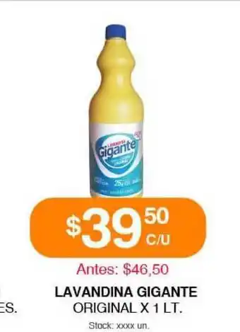 Supermercados Tadicor Lavandina Gigante Original X 1Lt. oferta