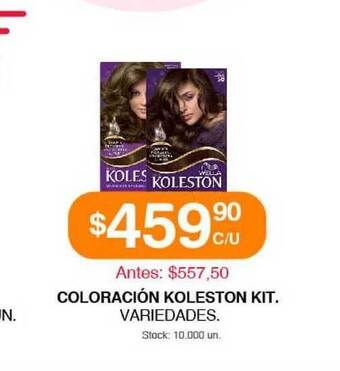Supermercados Tadicor Coloración Koleston Kit. oferta