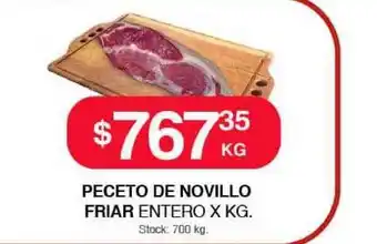 Supermercados Tadicor Peceto De Novillo Friar Entero X Kg. oferta