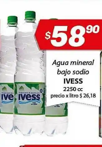 Almacor Ivess Agua Mineral Bajo Sodio 2250cc oferta