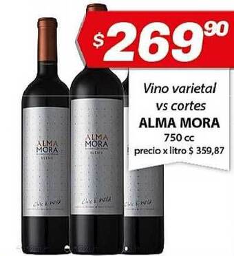 Almacor Alma Mora Vino Varietal Vs Cortes 750cc oferta