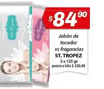 Almacor St. Tropez Jabón De Tocador Vs Fragancias 3x125gr oferta