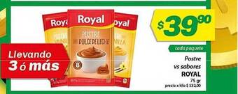 Almacor Royal Postre Vs Sabores 75gr oferta