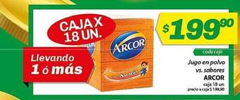 Almacor Arcor Jugo En Polvo Vs. Sabores caja 18 un oferta