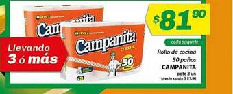 Almacor Campanita Rollo De Cocina 50 Paños oferta