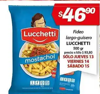 Almacor Lucchetti Fideo Largo-guisero oferta