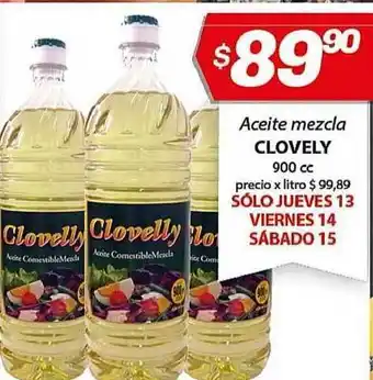 Almacor Clovely Aceite Mezcla 900cc oferta