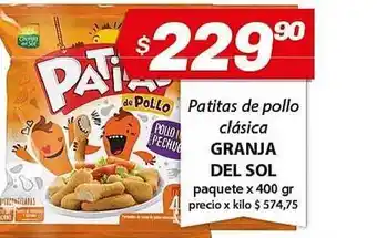 Almacor Granja Del Sol Patitas De Pollo Clásica 400gr oferta
