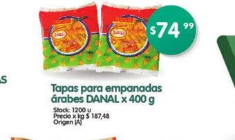 Supermercados Buenos Días Tapas para empanadas arabes DANAL x 400 g oferta