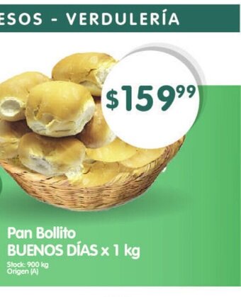 Supermercados Buenos Días Pan Bollito BUENOS DIAS x 1 kg oferta