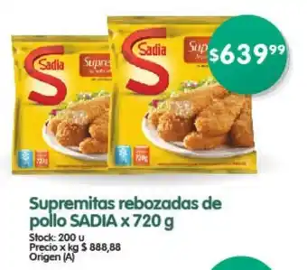 Supermercados Buenos Días Supremitas rebozadas de pollo SADIA x 720 g oferta