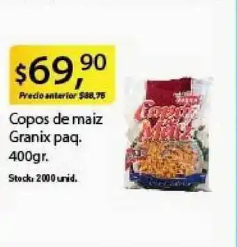 Supermercados Damesco Copos De Maiz Granix Paq. 400Gr. oferta