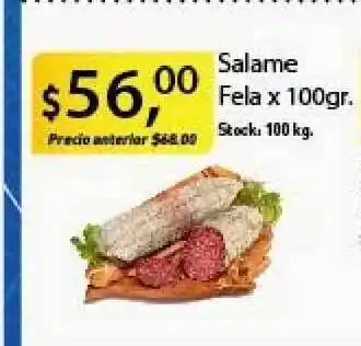 Supermercados Damesco Salame Fela X 100Gr. oferta