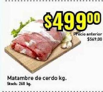 Supermercados Damesco Matambre De Cerdo Kg. oferta