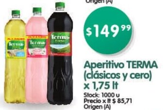 Supermercados Buenos Días Terma Aperitivo (Clásicos y Cero) x 1.75 lt oferta