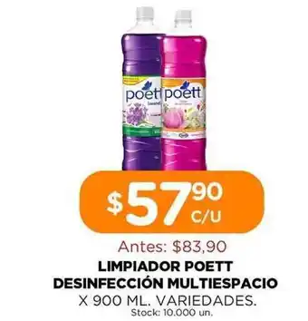 Super MAMI Limpiador Poett Desinfección Multiespacio x 900ml oferta