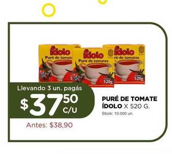 Super MAMI Puré De Tomate ídolo X 520g oferta