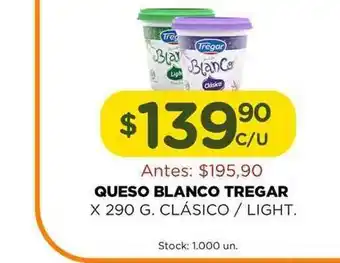 Super MAMI Queso Blanco Tregar X 290g Clásico - Light. oferta