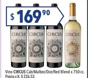 Hergo Vino Circus Cab-malbec-dce-red Blend x 750cc oferta