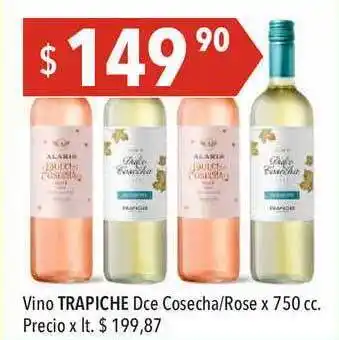Hergo Vino Trapiche Dce Cosecha-rose x 750cc oferta