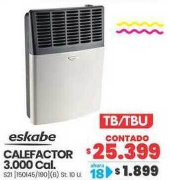 Calefactor 3.000 Cal. Eskabe