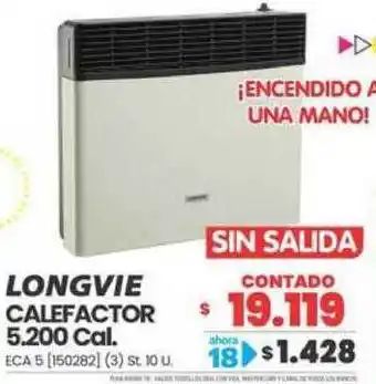 Trabuco Hogar Calefactor 5.200 Cal. Longvie oferta