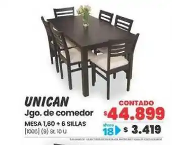 Trabuco Hogar Unican Jgo. De Comedor oferta