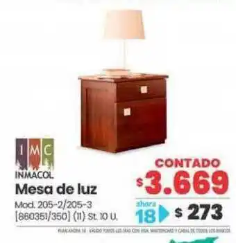 Mesa De Luz Inmacol