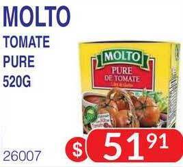 Masivos Molto Tomate Pure 520g oferta