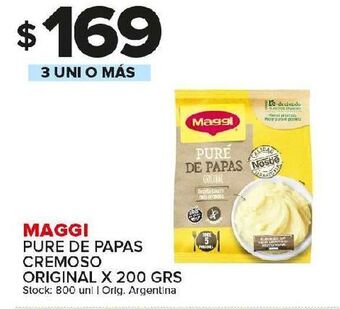 Carrefour Maxi Puré de papas cremoso maggi 200g oferta