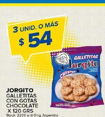 Carrefour Maxi Galletas jorgito chocolate 120g oferta